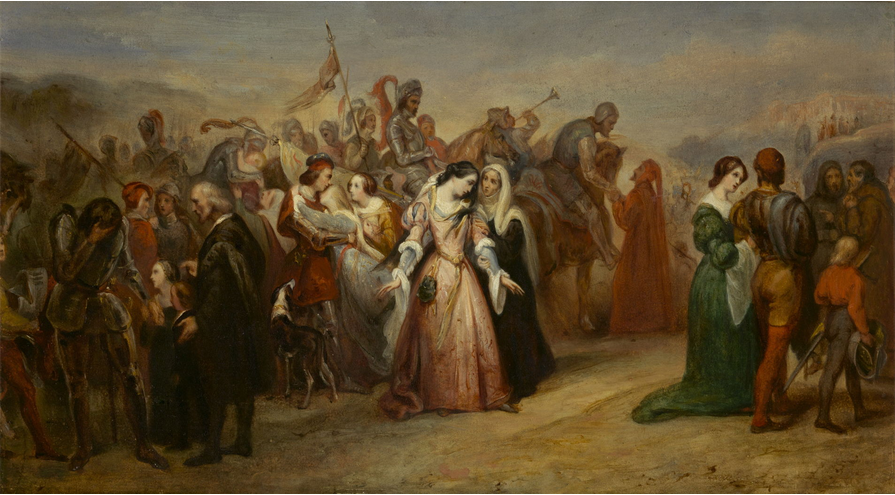 Ary Scheffer (1795–1858), Lenore – The Return of the Army (1829), oil on canvas, 29 x 51.2 cm, Rijksmuseum Twenthe, Enschede, The Netherlands. Wikimedia Commons.